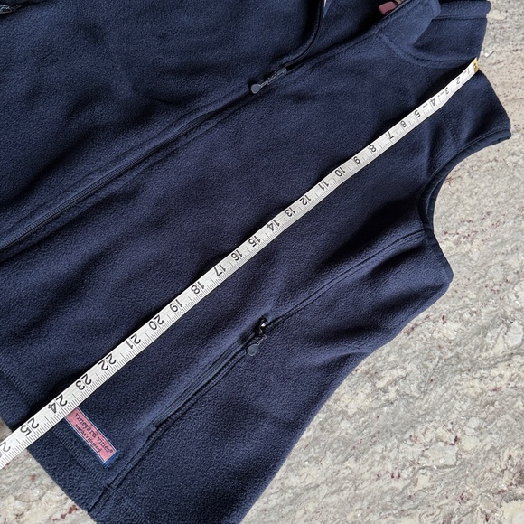 Vineyard Vines Navy Fleece Vest - Picture 8 of 10